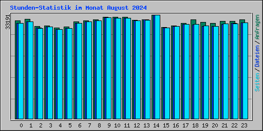 Stunden-Statistik im Monat August 2024