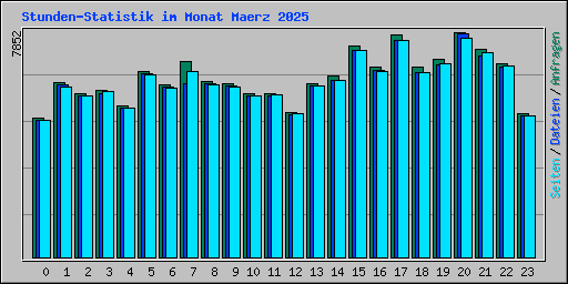 Stunden-Statistik im Monat Maerz 2025